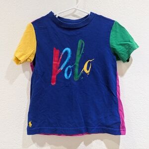 Ralph Lauren Polo Toddler Boy Short Sleeve Shirt Tee T-Shirt Colorblock 3T